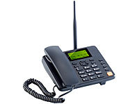 simvalley communications GSM-Tischtelefon TTF-402 mit Akku-Betrieb (refurbished); Retro Tisch-Festnetz-Telefon 