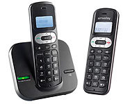 simvalley communications Telefonanlage FNT-1050.easy mit 2 schnurlosen Telefonen (refurbished); Festnetz-DECT-Telefone 