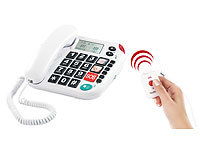 simvalley communications Notruf-Senioren-Telefon XLF-80Plus mit Garantruf, weiß