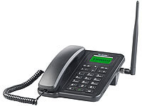 simvalley communications GSM-Tischtelefon mit SMS-Funktion und Akku, ohne Vertrag & SIM-Lock; Retro Tisch-Festnetz-Telefon Retro Tisch-Festnetz-Telefon Retro Tisch-Festnetz-Telefon 
